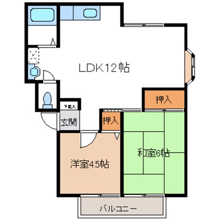 パインヒルズBの物件間取画像